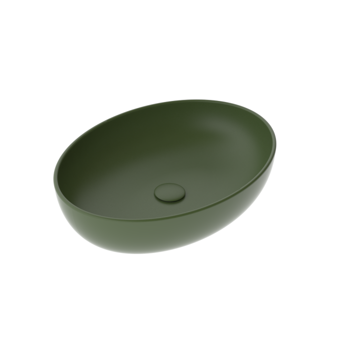 Раковина накладная 55x42 см оливковый матовый, GSG Ceramic Design Easy, EALAVOV55026