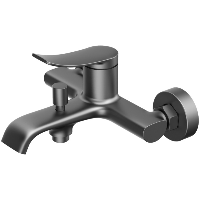 Смеситель для ванны и душа с ручным душем, керамический картридж, графит, Azario ABILITY арт. AZ-VRY238331AJ