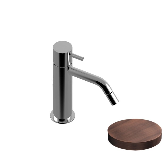 Смеситель для биде, высокий излив, без донного клапана, Giulini, медь матовая арт. 5907/SCVROP