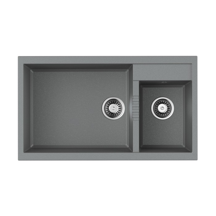 Кухонная мойка Omoikiri Tedori 86-2-LB-GR Tetogranit, цвет leningrad grey арт. 4993573