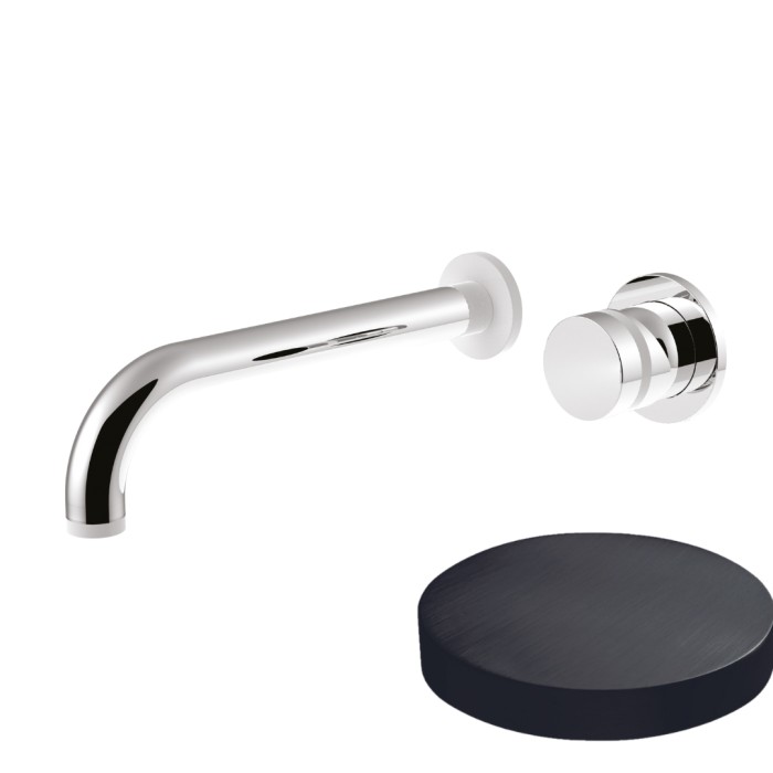 Смеситель встраиваемый для раковины, без донного клапана, Giulini My ring, ганметал арт. MR0025CRNS