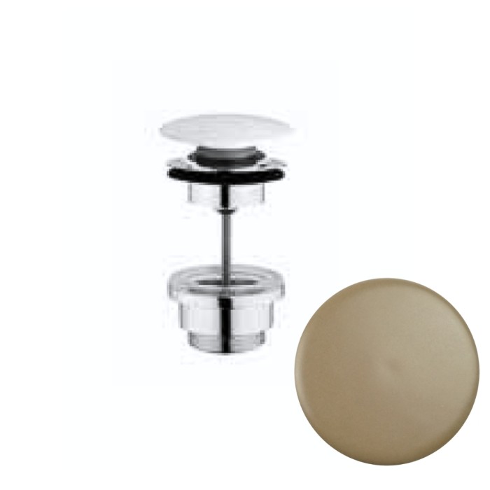 Донный клапан с керамической отделкой, для раковины или биде, Olympia ceramica, матовый бежевый арт. PIL07C