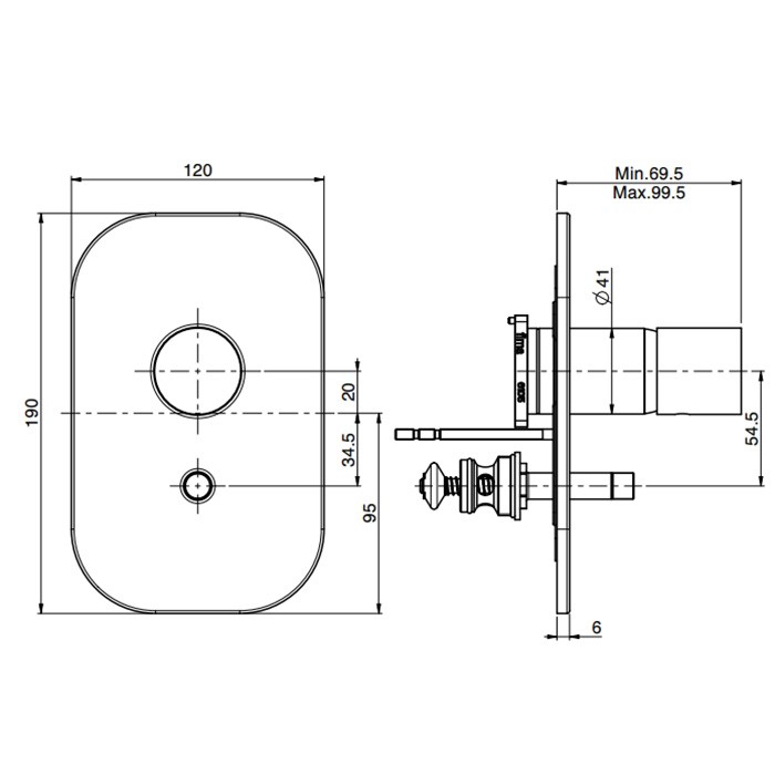 Fima Carlo Frattini Смеситель для душа, встраиваемый, с переключателем на 2 выхода, Nomos Go, F4169X2CR цвет: хром