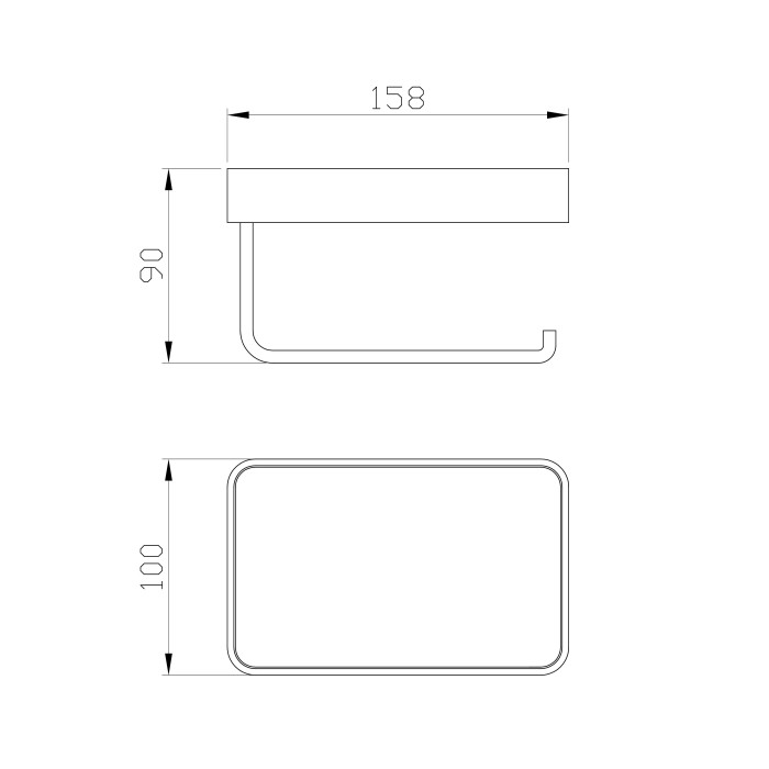 Держатель для туалетной бумаги с полкой, Wonzon & Woghand Lotte, WW-8336-BG цвет: золото