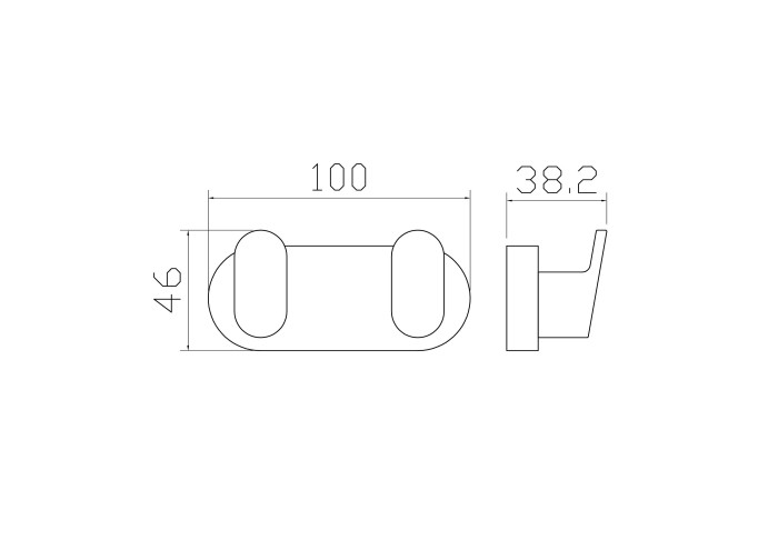 Двойной крючок для ванной, Wonzon & Woghand Carbon, WW-7725 цвет: черный