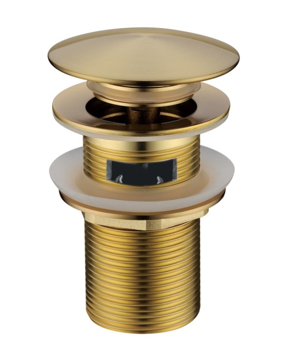 Слив для раковины, автомат matt gold с переливом, Boheme Uno - 612/2-MG