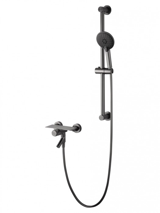 Смеситель для ванны с душевым гарнитуром, Wonzon &amp; Woghand Click, WW-FE05L222-BGG цвет: графит