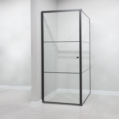 Душевой уголок 900x900мм BERGES Dark, черный арт. 061020L