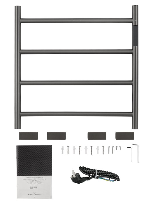 Полотенцесушитель электрический, Wonzon & Woghand Bonn, WW-AL404-GM цвет: графит