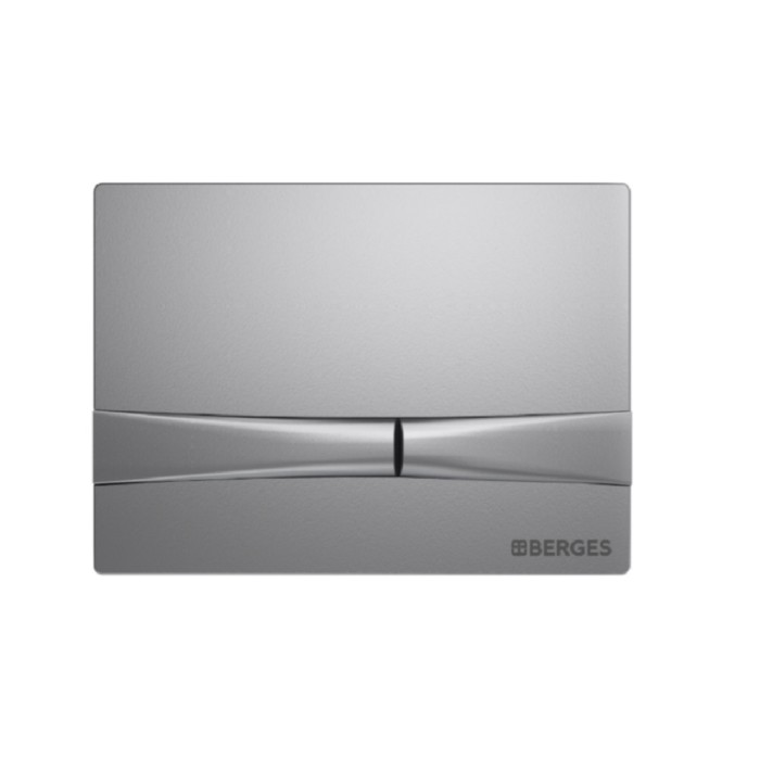 Инсталляция для скрытого монтажа унитаза, клавиша смыва F2 матовый хром, BERGES Novum арт. 040252