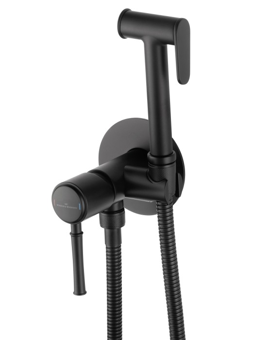 Смеситель с гигиеническим душем встраиваемый, Wonzon & Woghand Tor, WW-88829073-MB цвет: черный