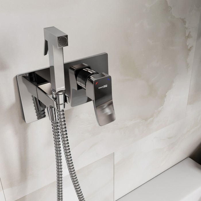 Встраиваемый смеситель для душа с гигиенической лейкой Aller 1060 WasserKRAFT арт. 10638