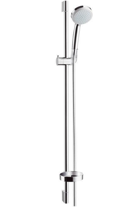 Душевой гарнитур Vario со штангой 90см и мыльницей Croma 100 Hansgrohe, хром арт. 27653000