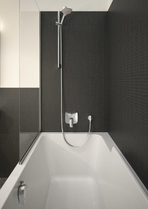 Душевой гарнитур Vario со штангой 65см Croma Select E Hansgrohe, белый, хром арт. 26582400