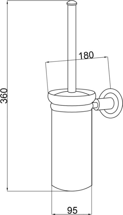 Ершик для унитаза, Murano cristal, Boheme 10913-CRST-BR