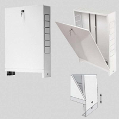  Шкаф коллекторный металлический встраиваемый UNI-FITT 1044х670-760х125-195 арт. 482G5000