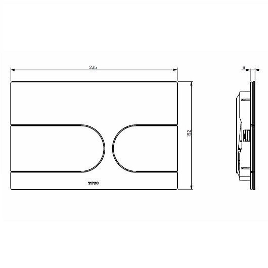 Накладная панель смыва для унитаза, Neorest TOTO, MB177EM#S цвет: нержавеющая сталь