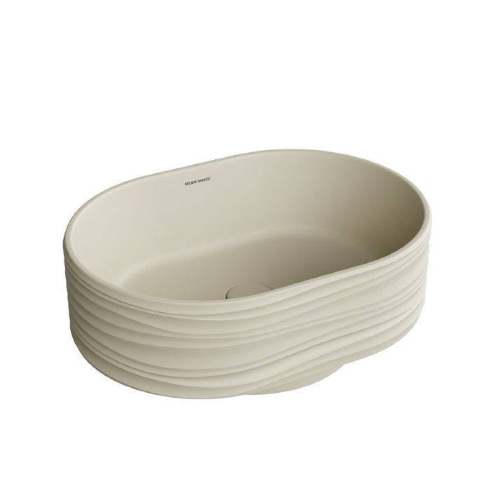 Раковина накладная 50x36,6см, Sabbia Kerama Marazzi, бежевый - SA.wb.50\SAN