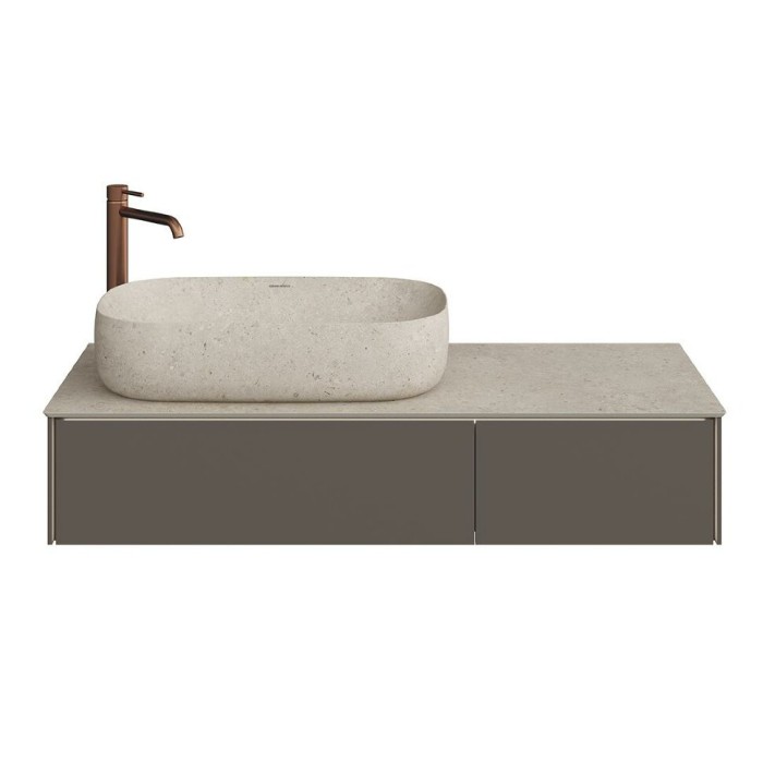 Тумба подвесная 120см, 2 ящика, Magica Kerama Marazzi, серый - MA.120.2\EGR.M