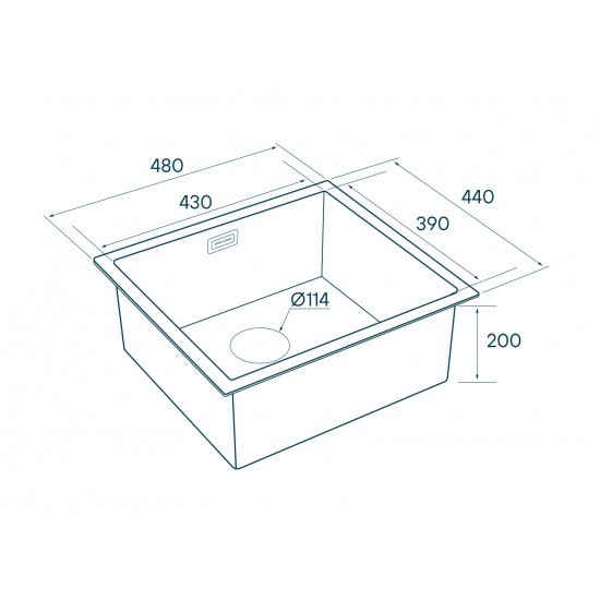 Мойка для кухни нержавеющая 480х440мм Paulmark WESER, брашированное золото, PVD - PM804844-BG
