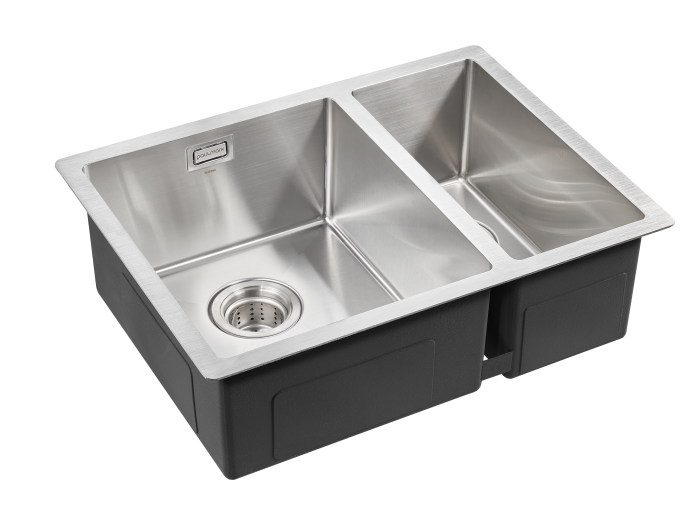 Мойка для кухни нержавеющая 590х440мм Paulmark ANNEX, брашированная нерж.сталь, левая - PM545944-BSL