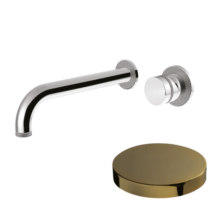 Смеситель встраиваемый для раковины, однорычажный, без донного клапана, Giulini My ring deluxe, золото арт. MR0026DLEPO