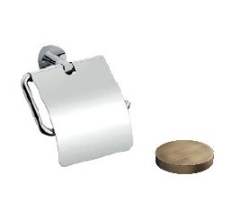 Держатель для туалетной бумаги с крышкой, Giulini Moderna deluxe, бронза матовая арт. RG0813DLBROP