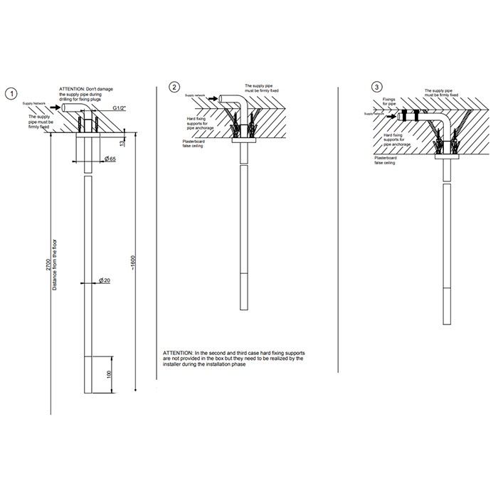 Излив потолочный с удаленным управлением, Gessi 316, brushed black metal pvd арт. 54099#707