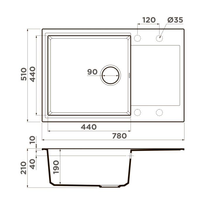 Кухонная мойка Omoikiri Daisen 78-LB-PA Artgranit, цвет пастила арт. 4993688