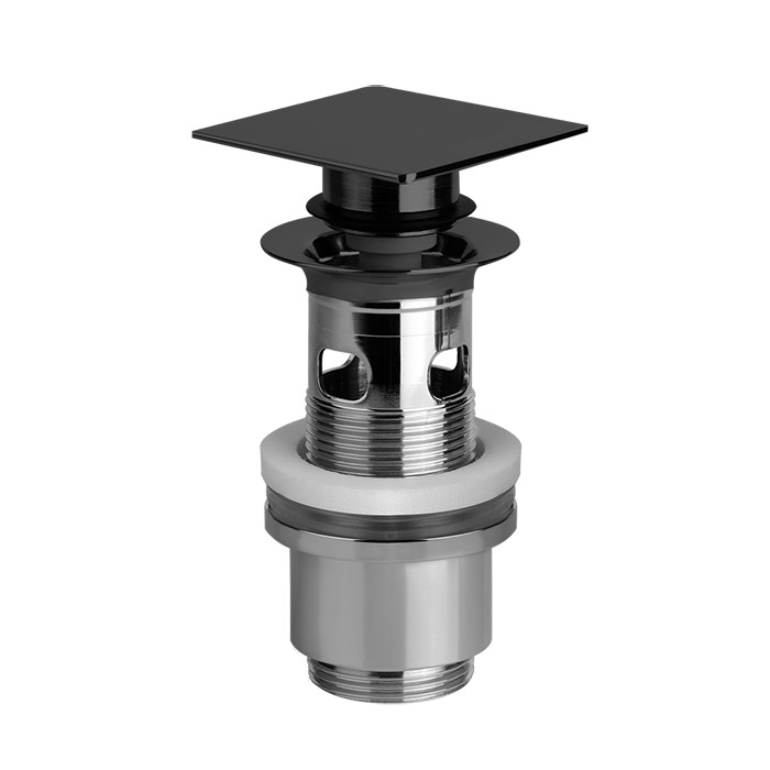 Автоматический донный клапан “Stop&Go” для раковины c переливом, Gessi, 29078#707 цвет: черный