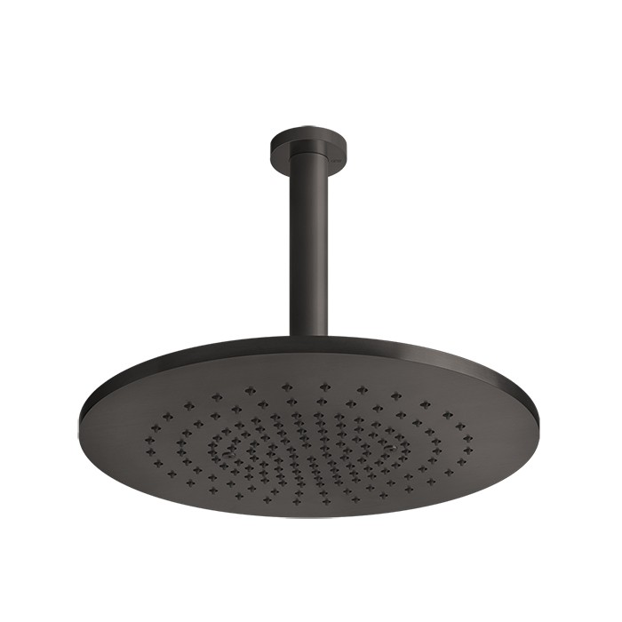 Душевая головка шарнирная, потолочная на 1/2”, d355мм, h=243мм, Gessi 316, brushed black metal pvd арт. 54152#707