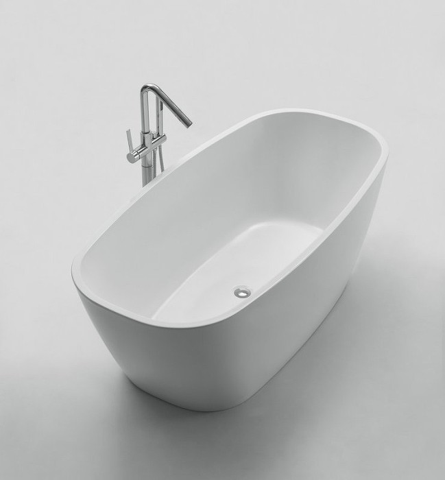 Акриловая ванна без перелива 150x76, отдельностоящая, овальная, BelBagno, белая арт. BB72-1500-W0