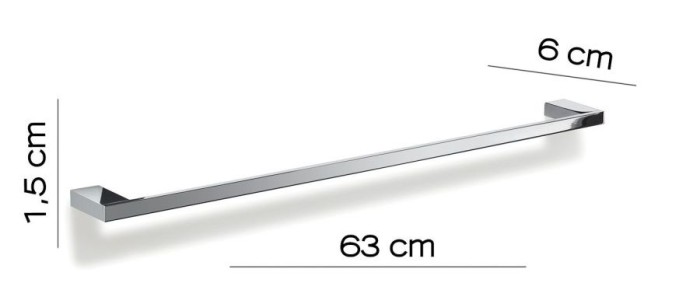 Полотенцедержатель, длина 63 см Lanzarote Gedy, A321/60(13) цвет: хром