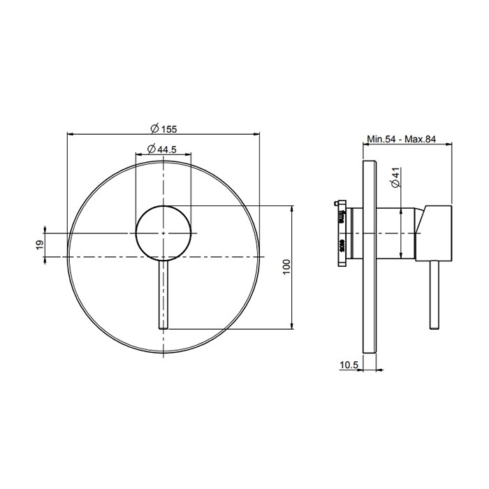 Fima Carlo Frattini Смеситель для душа, встраиваемый, без внутр. части, Spillo Up, F3039X1CR цвет: хром