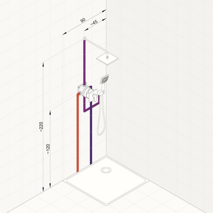 Набор продуктов 7in1 для душа, pure and style Kludi, хром - 406300575