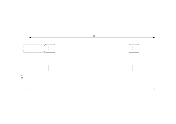 Стеклянная полка для ванной, Wonzon & Woghand Graffity, WW-9327-BN цвет: никель