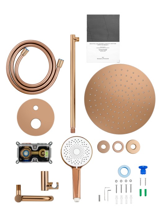 Душевая система встраиваемая, Wonzon & Woghand Tor, WW-88939073-RG цвет: розовое золото