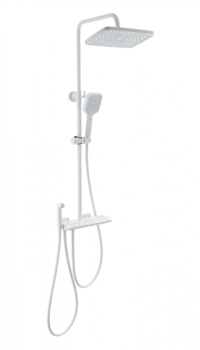 Душевая система с техническим душем и термостатом, Wonzon &amp; Woghand Muse, WW-B4132-A-MW цвет: белый