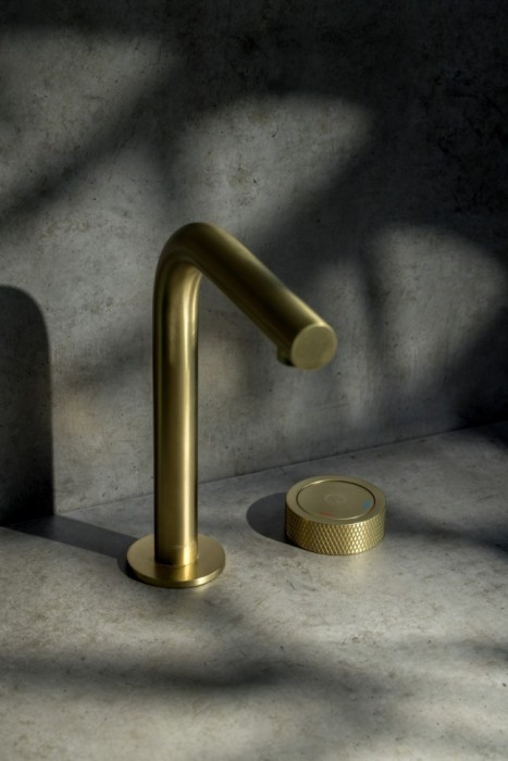Смеситель автоматический для раковины на 2 отв. Matt gold, Boheme Tech - 158-MG