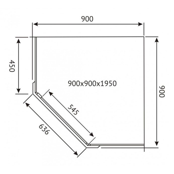 Душевой уголок 900x900мм BERGES Oxygen, хром арт. 061021