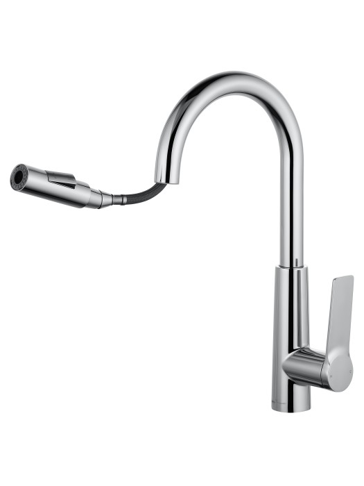 Смеситель для кухни с выдвижным изливом, Wonzon & Woghand, WW-A20782-CR цвет: хром