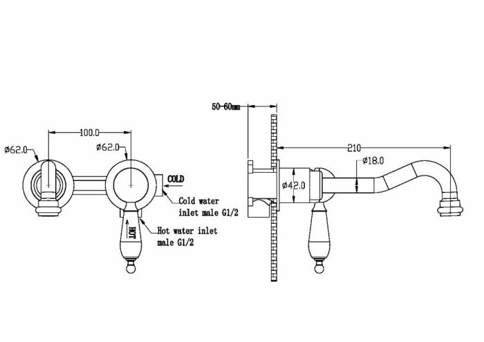 Смеситель для раковины, золото, Tradizionale Oro Boheme 287