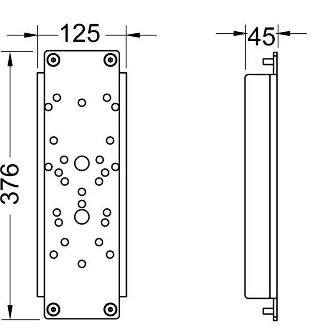 Панель для монтажа ручек с застенным модулем арт. 9.300.009, TECE арт. 9042011