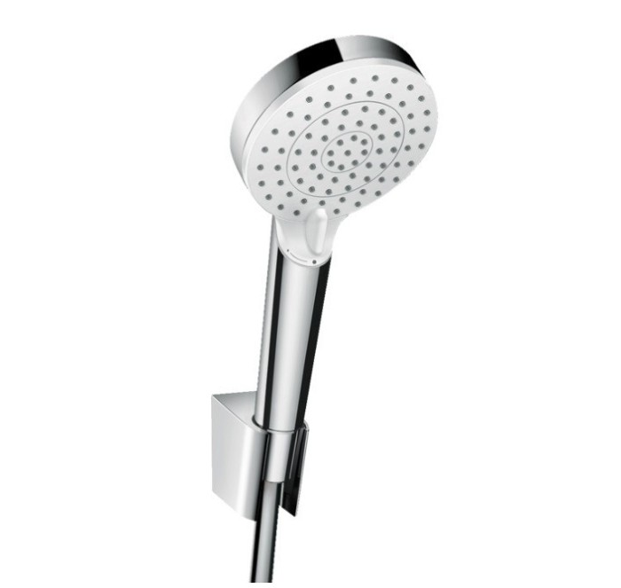 Душевой набор Vario с держателем и шлангом 125см Crometta Hansgrohe, белый, хром арт. 26693400