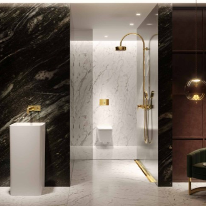 Профиль для душа, 1200 мм, brushed gold optic, drainprofile TECE арт. 671202