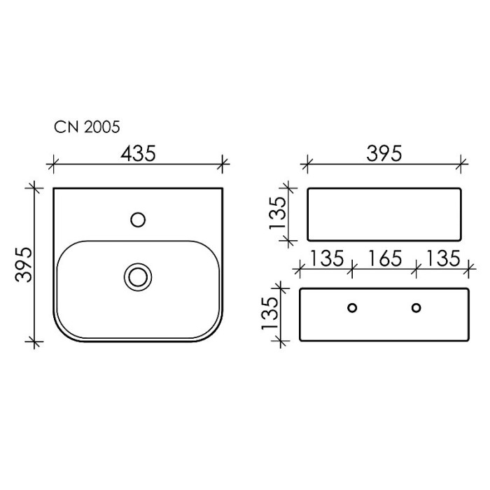 Подвесная раковина Ceramicanova Aura, белый арт. CN2005