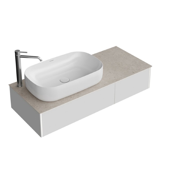 Тумба подвесная 120см, 2 ящика, Magica Kerama Marazzi, серый - MA.120.2\MGR.M