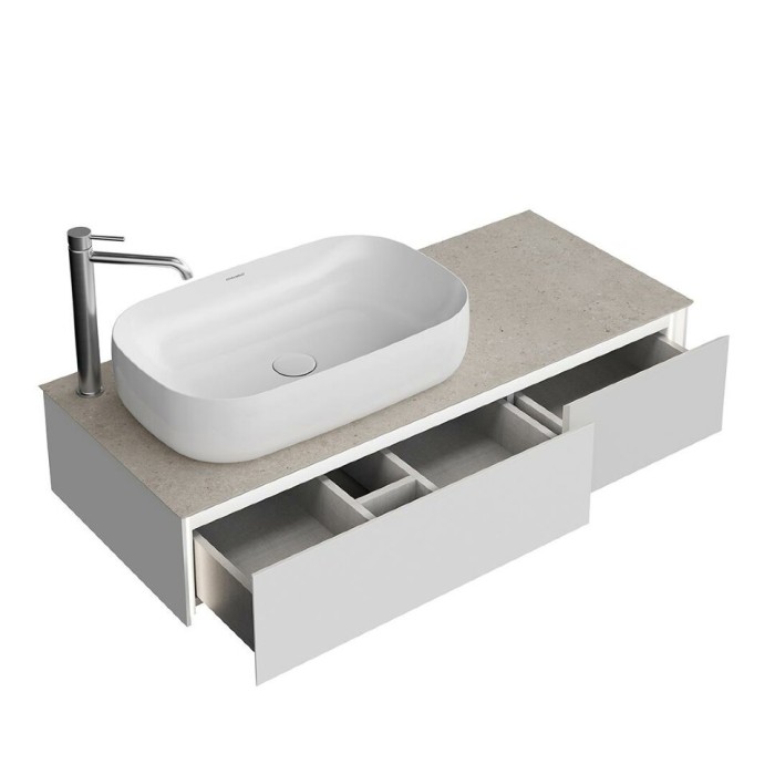 Тумба подвесная 120см, 2 ящика, Magica Kerama Marazzi, серый - MA.120.2\MGR.M