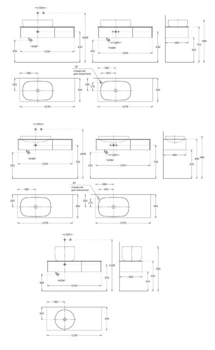 Тумба подвесная 120см, 2 ящика, Magica Kerama Marazzi, серый - MA.120.2\MGR.M
