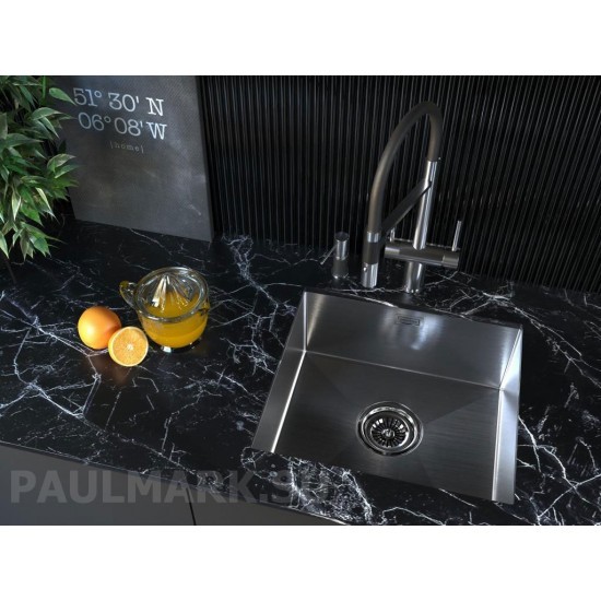 Мойка для кухни нержавеющая 480х440мм Paulmark WESER, брашированная нерж.сталь - PM804844-BS